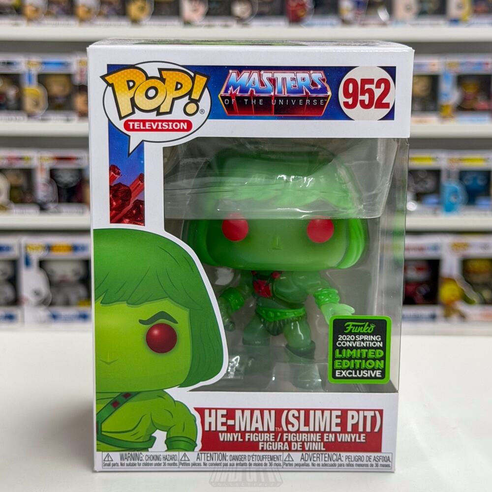 Funko Pop TV Masters of the Universe MOTU He-Man Slime Pit ECCC 952 Vinyl Figure